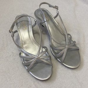 Silver Chaps Dress Heels